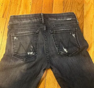 Mother Looker Ankle Denim Fray thumbnail 5
