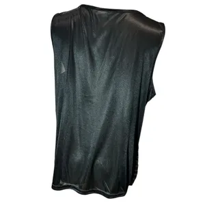 Damee Inc 2 PC Set Top and Overshirt Black Silver Sheer Mesh Art XL Space Punk thumbnail 5