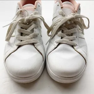 Adidas Size‎ 5 Neo Baseline White Rose Gold Three Stripe Sneaker thumbnail 3