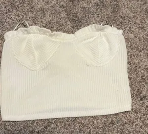 Marshalls Crochet white crop top thumbnail 1
