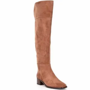 Antonio Melani Rilee Brown Suede‎ Over The Knee Tall Dress Boots thumbnail 2