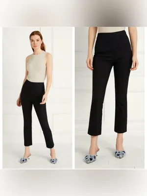 NWT Hill House The Claire Pant in Black Mid-Rise Slight Stretch Size Small thumbnail 2