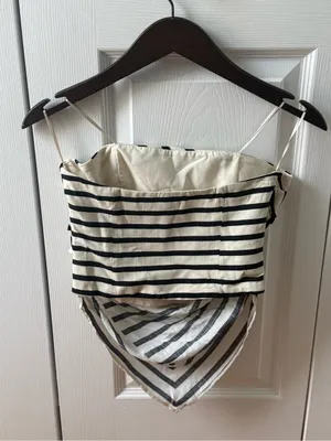 Zara Striped Bandana Tube Top thumbnail 3