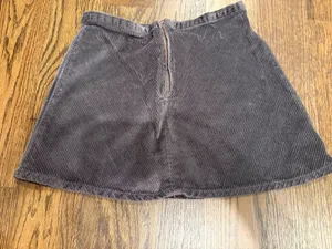 Corduroy Mini Skirt Gray Size 24 thumbnail 2