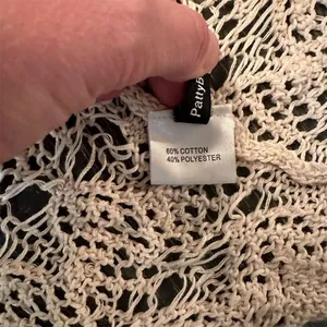 PattyBoutik Women's Ivory Open Front Loose Knit Boho Chic Cardigan Sweater thumbnail 9