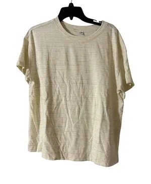 Old navy yellow Stripped Cotton Short‎ Sleeve size L thumbnail 1