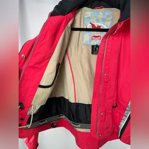 Marker Zip Up Hidden Hood Snowboarding Jacket‎ in Bright Red Size 8 thumbnail 5