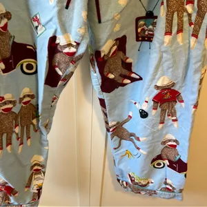 Nick & Nora Women’s Sock Monkey Bowling Slumber Pajama Pants Size‎ Large thumbnail 7