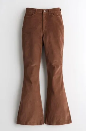 Hollister Women’s Ultra High Rise Corduroy Flare Pants thumbnail 1
