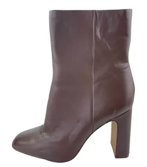Steve Madden Allison Womens Brown Leather Zip High Heels Ankle Boots Booties 10M thumbnail 1