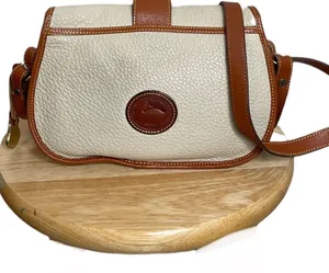 Dooney & Bourke Vintage Ivory Bag Small Equestrian Messenger Bag thumbnail 2
