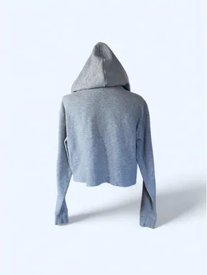 Coquette Clean Girl Minimalist Cropped Hoodie Size XS 🤍 thumbnail 3
