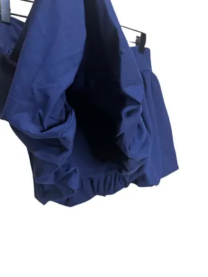 Anthropologie Daily Practice Bubble Mini Skirt in Waypoint - Navy M NWT thumbnail 6