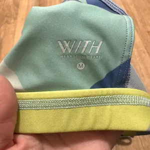 Pelaton‎ x WITH Wear It To Heart | Geometric Print Strappy Sports Bra, Size M thumbnail 8