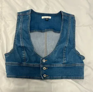 American Eagle Top Denim Crop thumbnail 1