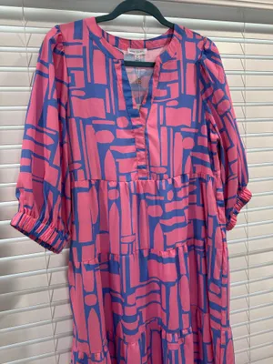 Mary Square Maxi dress Pink Size M thumbnail 2