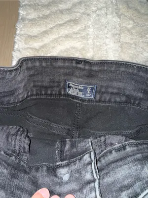 Abercrombie & Fitch Women's Skinny Washed Black Jeans thumbnail 3