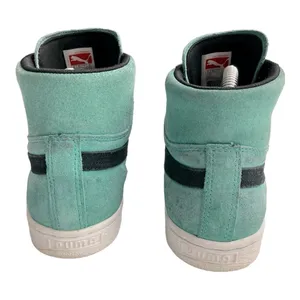 Puma Suede Classic Mid High Top Sneakers Mint Tiffany Blue Black Womens Size 8 thumbnail 5