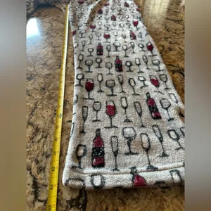Pajama Set Size XL Time for Wine Top & Fleece Pants Wine Glasses Daydream thumbnail 9