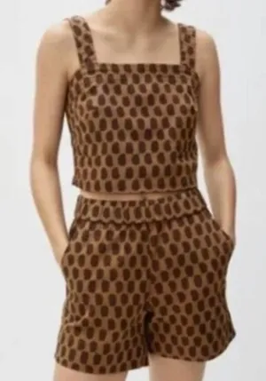 Everlane Organic Cotton Leopard Print 2-Piece Set | Top size 16 + Shorts size 14 thumbnail 1