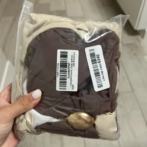 Brown and Cream One Piece Swimsuit with Cover Up thumbnail 2