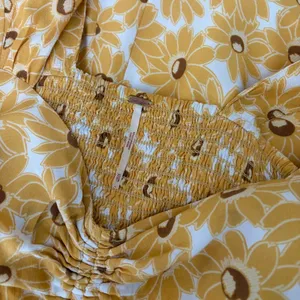 FREE PEOPLE Rosalee Midi Dress Yellow Combo Floral Cutout Back Boho X-Small thumbnail 11