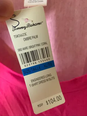 Tommy Bahama ombre palm long t shirt dress women's size XL NEW WITH TAGS thumbnail 5