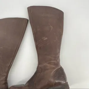 Born Women’s Dark Brown Leather Full Zip Riding Boots‎ Size 6 flannel lined thumbnail 3