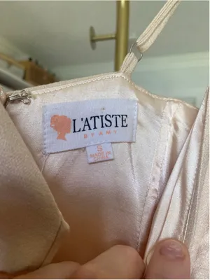 L’ATISTE Champagne Cutout Wide‎ Leg Jumpsuit Romper Wedding Guest Cocktail Glam thumbnail 8