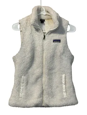 Patagonia‎ Women's Los Gatos Fleece Vest Full Zip White Size S STY25216 Preppy thumbnail 1
