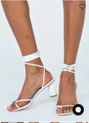 Princess Polly White Heels thumbnail 2