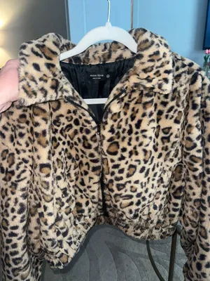 Fur Cheetah Jacket Multi Size M thumbnail 1
