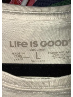Life is Good Women's Cat with Glasses and Santa Hat Graphic T-Shirt thumbnail 8
