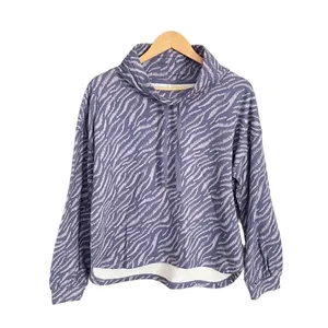 Daily Practice Drawstring Funnel Neck Pullover Sweatshirt by Anthropologie Blue thumbnail 2