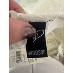 Windsor Lace Mini Dress Medium Cream Ruched Bodycon Bustier Coquette Romantic thumbnail 7