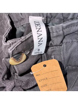Zenana S Charcoal Paperbag Waist Pants NWT thumbnail 9