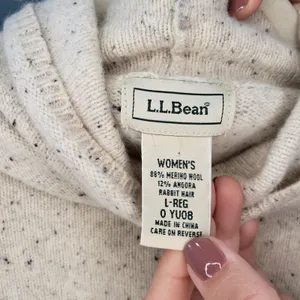 L.L.Bean Merino Wool Angora Turtleneck Sweater L thumbnail 3