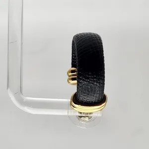 Joan Rivers Black Snakeskin Textured Hoop Earrings with Gold Accents thumbnail 3