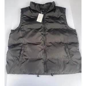 Automet Women's Cropped Puffer Vest Size XL Black Full Zip Pockets thumbnail 2