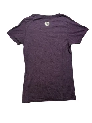NATURAL LIFE size small Plum Short Sleeve Tee graphic Colorful Floral Print thumbnail 8