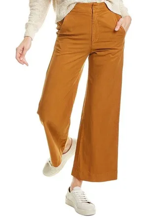LACAUSA James Trousers Rust Orange Wide Leg Pants LA20192 Size 2 thumbnail 1