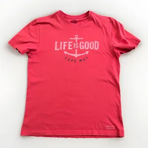 Life Is Good Red Cape May Shirt Top Women’s Size Medium Classic Fit Crusher Tee thumbnail 2