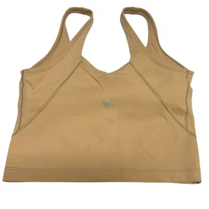 lululemon Womens Tank Top‎ Sz 4 Align Tan Cafe au Lait Pecan Padded thumbnail 4