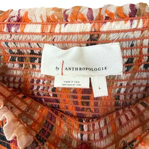 Anthropologie Orange and Brown‎ Abstract Mini Skirt Sz L thumbnail 7