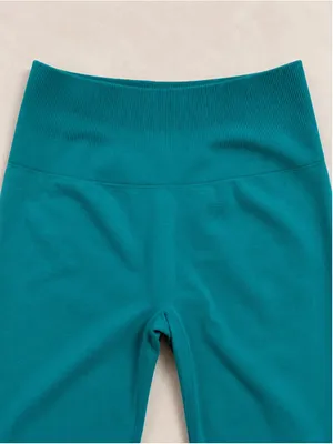 AUROLA Teal Seamless Scrunch‎ Butt High Rise Compression Leggings XS thumbnail 3