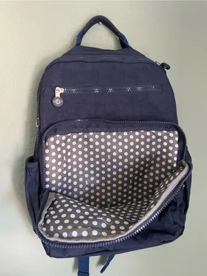 Kipling Tablet City Backpack Blue Elastic Side Pockets thumbnail 10