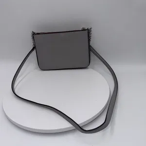 Kate Spade Eva Chain Pebbled Leather Gray Crossbody Purse thumbnail 5