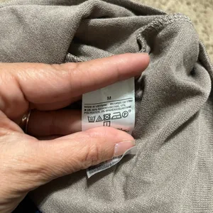 Banana Republic Soft Luxe‎ Ruched Faux Wrap Midi Dress Mocha Latte Medium thumbnail 8