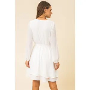 Hem & Thread Belle of the‎ Ball Dress White Swiss Dot Mini Dress Sz Small NEW thumbnail 4