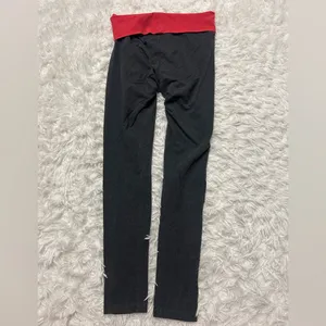 Aerie Slim Gym Skinnie gray pink fold over leggings workout yoga woman’s small thumbnail 3